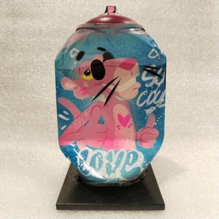 Skulptur Pink Détente von Lemoine Mael | Skulptur Pop-Art Acryl, Graffiti Pop-Ikonen