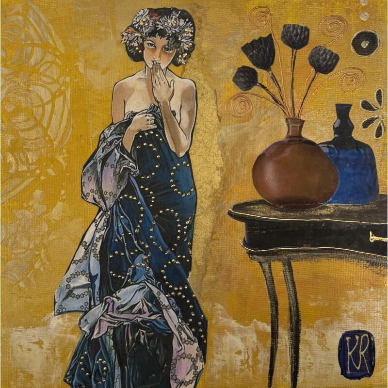 Peinture Réflexion par Romanelli Karine | Tableau Figuratif Acrylique Collage