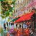 Painting Saint Germain des Pres  by Solveiga | Painting Acrylic