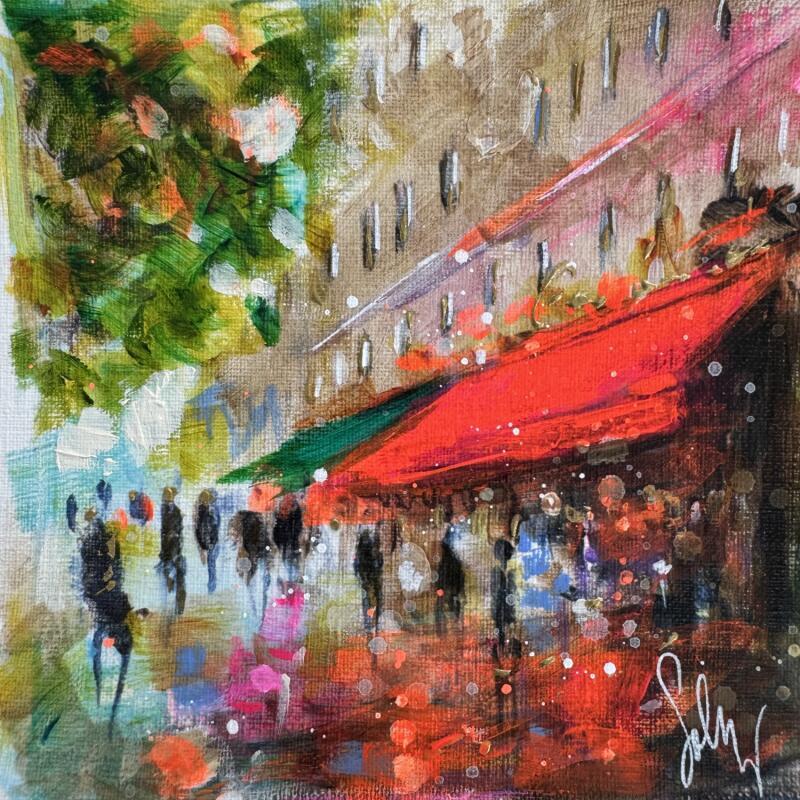 Painting Saint Germain des Pres  by Solveiga | Painting Acrylic