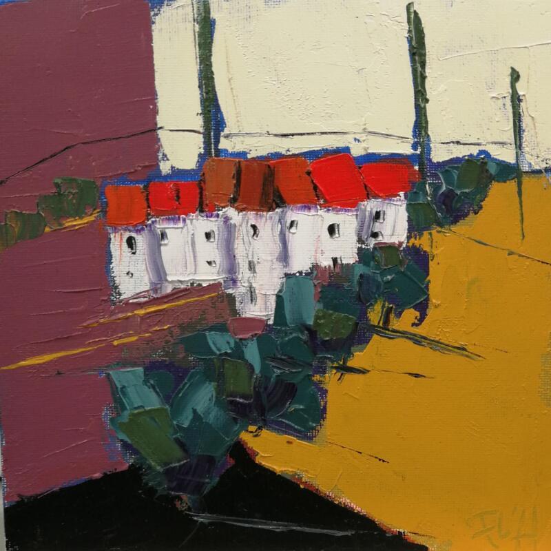 Pintura ENSEMBLE C EST TOUT por L'huillier Françis | Pintura Abstracto Paisajes Aceite