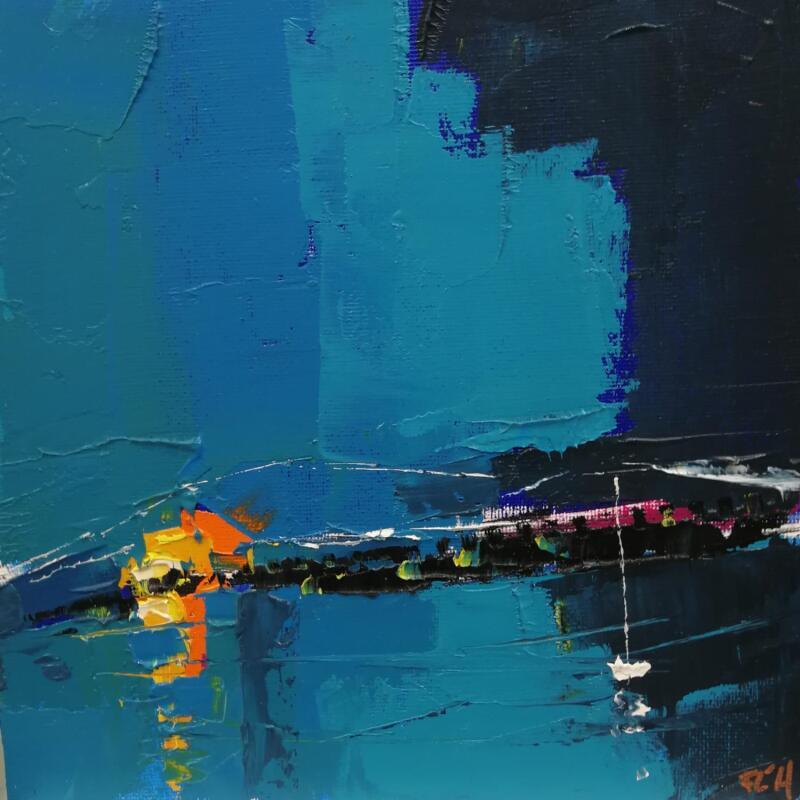 Painting FUGITIVE by L'huillier Françis | Painting Abstract Landscapes Oil