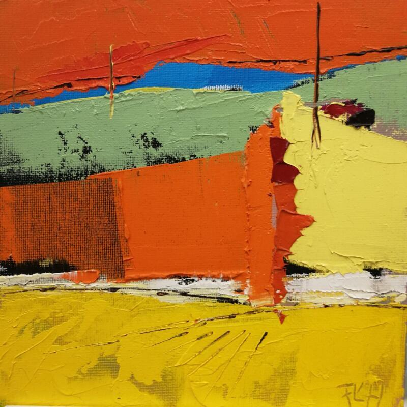 Painting LES EFFETS DU SOLEIL by L'huillier Françis | Painting Abstract Landscapes Oil