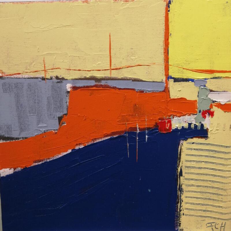 Painting BIENTOT ARRIVE by L'huillier Françis | Painting Abstract Landscapes Oil