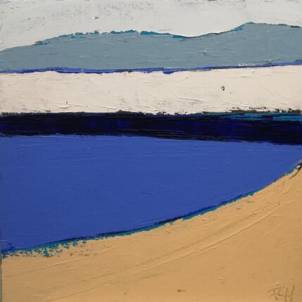 Painting BLEU INFINI by L'huillier Françis | Painting Abstract Oil Landscapes