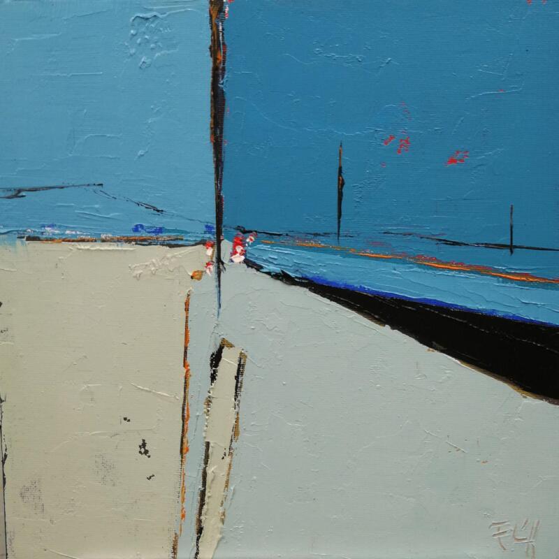 Painting LES LONGUES REVERIES by L'huillier Françis | Painting Abstract Landscapes Oil