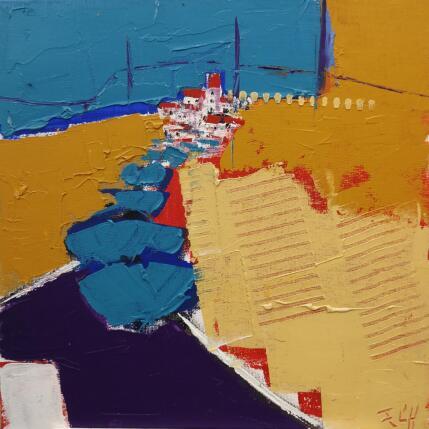 Peinture SUIVRE LES LIGNES par L'huillier Françis | Tableau Abstrait Huile Paysages