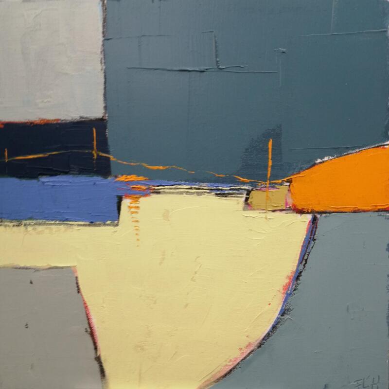 Painting AGENCEMENT DES FORMES by L'huillier Françis | Painting Abstract Landscapes Oil