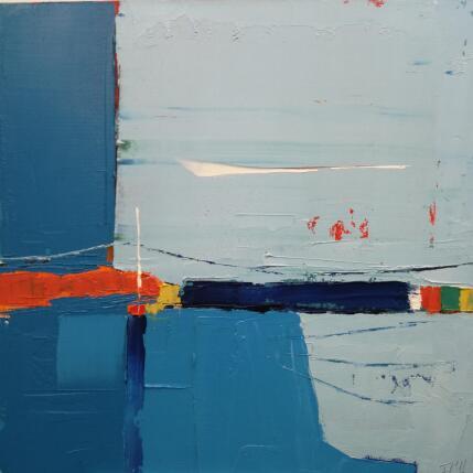 Painting LE GRAND BLEU by L'huillier Françis | Painting Abstract Oil Landscapes