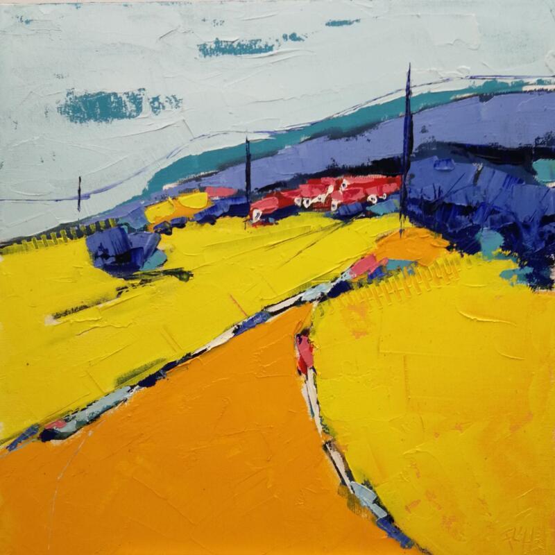 Painting LES GRANDES LUMIERES by L'huillier Françis | Painting Abstract Landscapes Oil