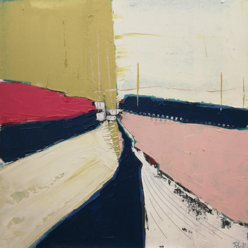 Painting POINT DE RENCONTRE by L'huillier Françis | Painting Abstract Landscapes Oil