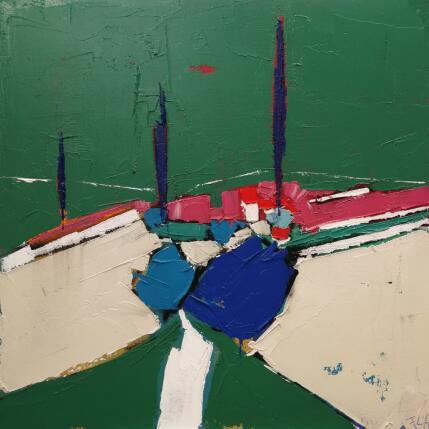 Painting TOUT RESPIRE by L'huillier Françis | Painting Abstract Oil Landscapes