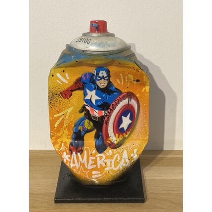 Sculpture Américan King par Lemoine Mael | Sculpture Pop-art Acrylique, Graffiti Icones Pop