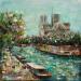 Painting Summer in Paris by Solveiga | Painting Acrylic