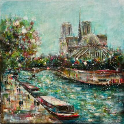 Peinture Summer in Paris par Solveiga | Tableau Acrylique