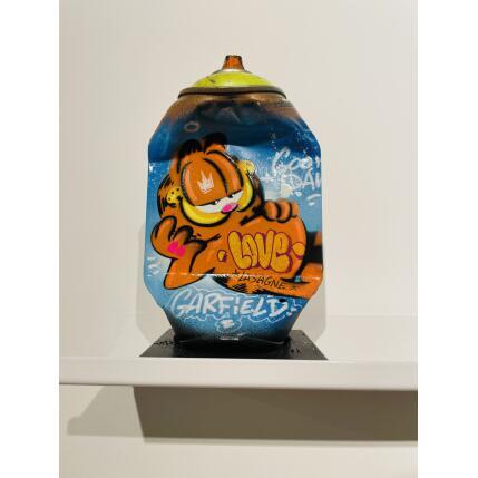 Sculpture Garfield relax par Lemoine Mael | Sculpture Pop-art Acrylique, Graffiti Icones Pop