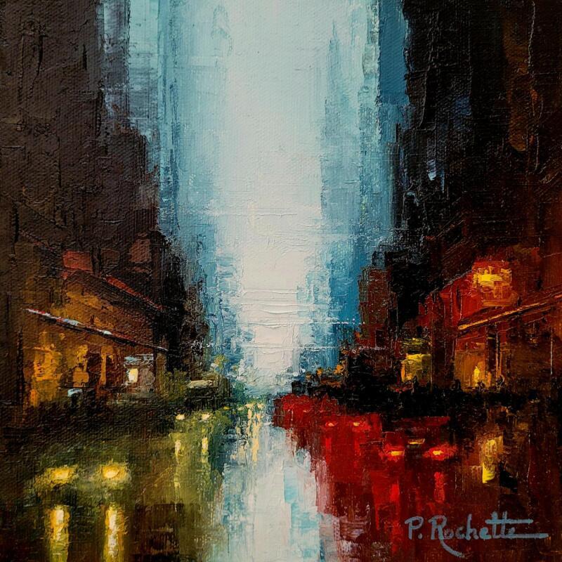 Painting Downtown by Rochette Patrice | Painting Impressionism Urban Oil