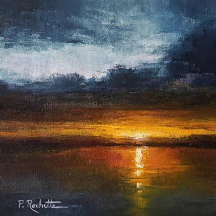 Gemälde Un soir sur l'étang  von Rochette Patrice | Gemälde Figurativ Öl Landschaften, Pop-Ikonen