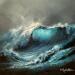 Painting Crashing wave by Rochette Patrice | Painting Figurative Marine Oil