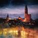 Painting Strasbourg by night  by Rochette Patrice | Painting Impressionism Urban Oil