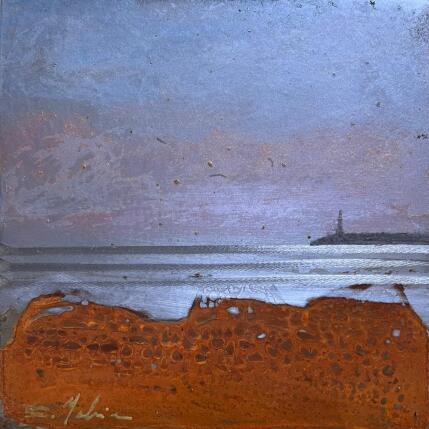 Gemälde La jetée  von Mahieu Bertrand | Gemälde Figurativ Metall Landschaften