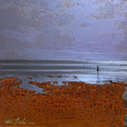 Gemälde Nocturne à la plage  von Mahieu Bertrand | Gemälde Figurativ Metall Landschaften