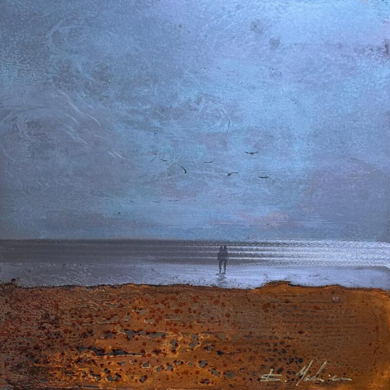 Painting Couple à Marseillan  by Mahieu Bertrand | Painting Figurative Landscapes Metal