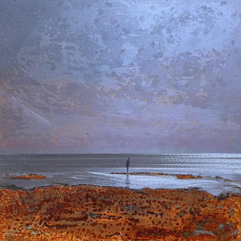 Peinture Nocturne par Mahieu Bertrand | Tableau Figuratif Paysages Métal