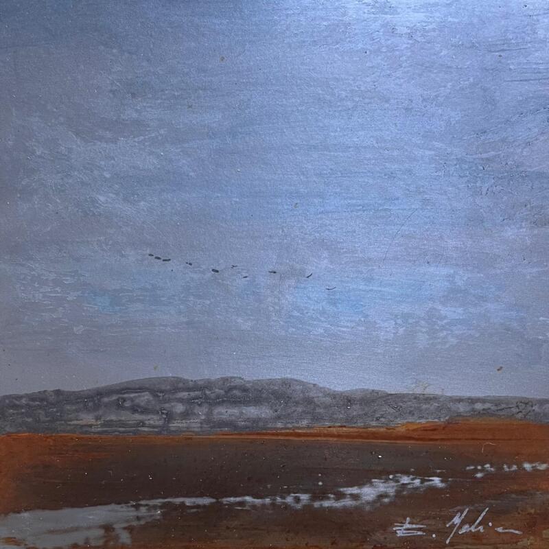 Gemälde Sur le Causse 2 von Mahieu Bertrand | Gemälde Figurativ Landschaften Metall