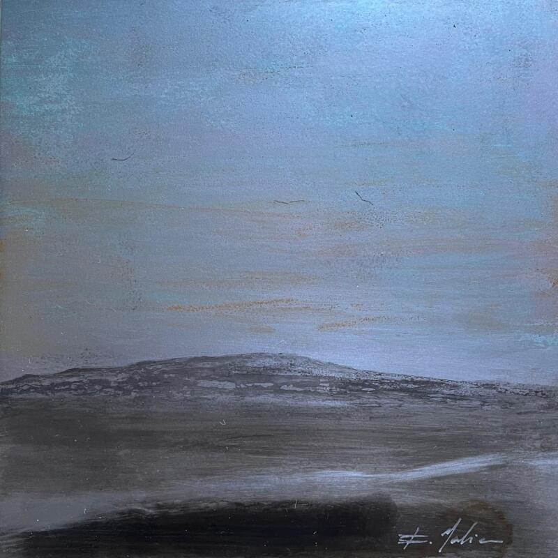 Pintura Vers le mont Aigoual por Mahieu Bertrand | Pintura Figurativo Paisajes Metal