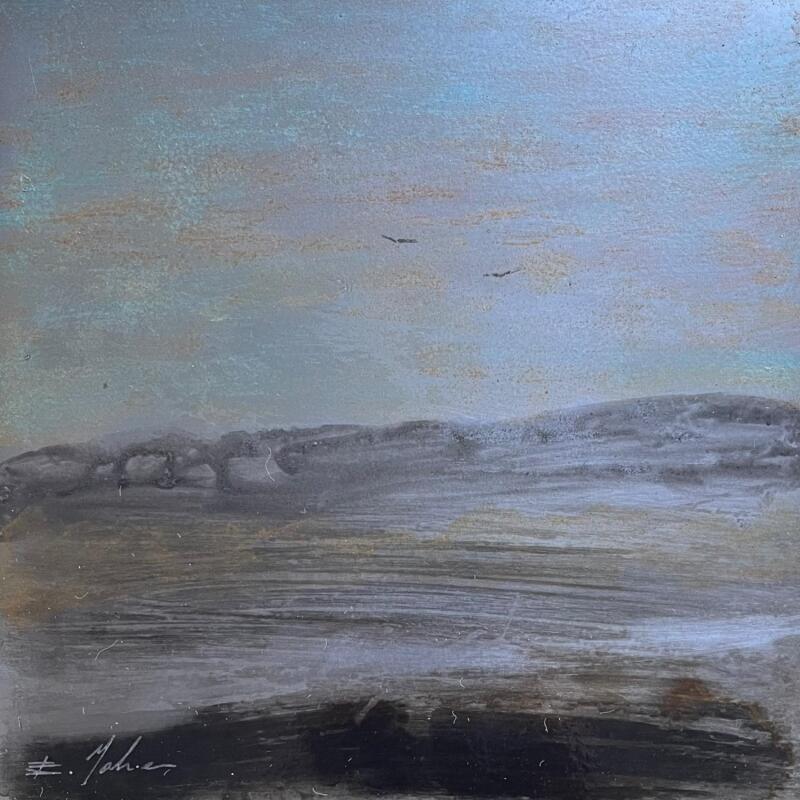 Peinture Dans les Cévennes  par Mahieu Bertrand | Tableau Figuratif Paysages Métal