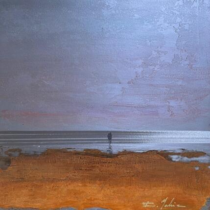 Gemälde Couple plage du Lido  von Mahieu Bertrand | Gemälde Figurativ Metall Landschaften