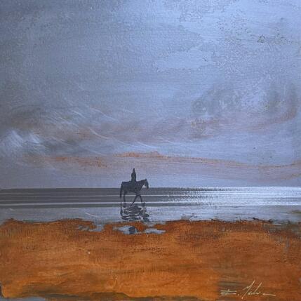 Peinture Balade à Portiragnes 1 par Mahieu Bertrand | Tableau Figuratif Métal Paysages