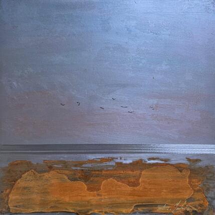 Peinture Les goélands  par Mahieu Bertrand | Tableau Figuratif Métal Paysages