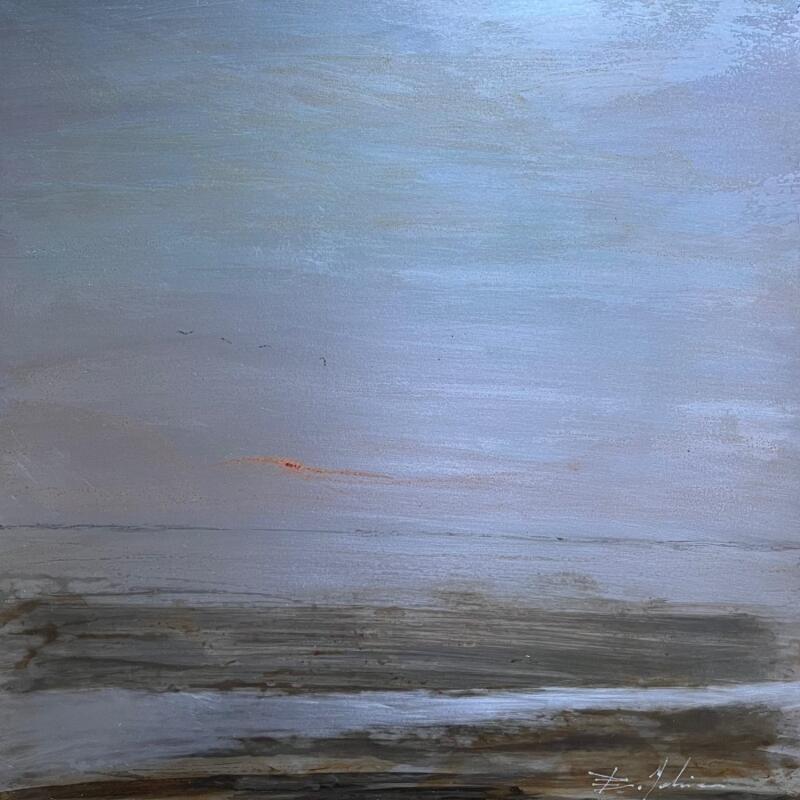 Peinture Les Salins à Sète  par Mahieu Bertrand | Tableau Figuratif Paysages Métal