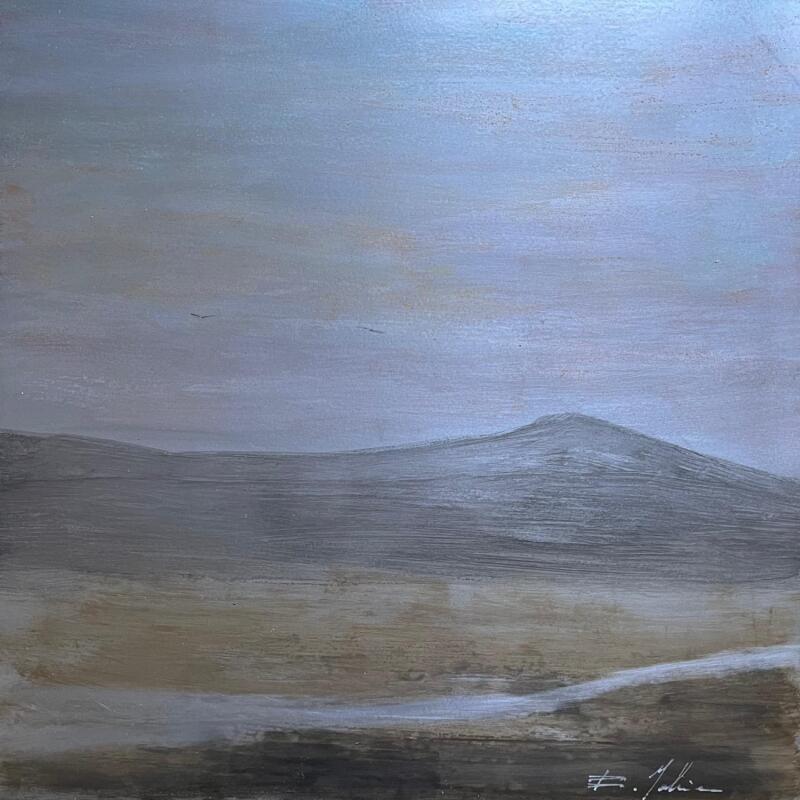 Peinture Chemin des Cévennes  par Mahieu Bertrand | Tableau Figuratif Paysages Métal