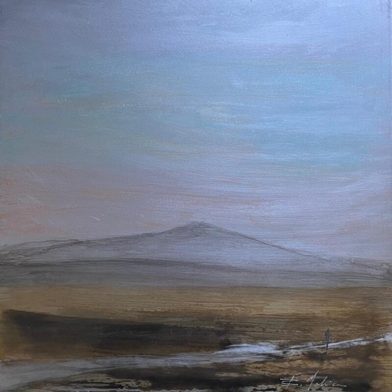 Painting Le mont Aigoual by Mahieu Bertrand | Painting Figurative Landscapes Metal