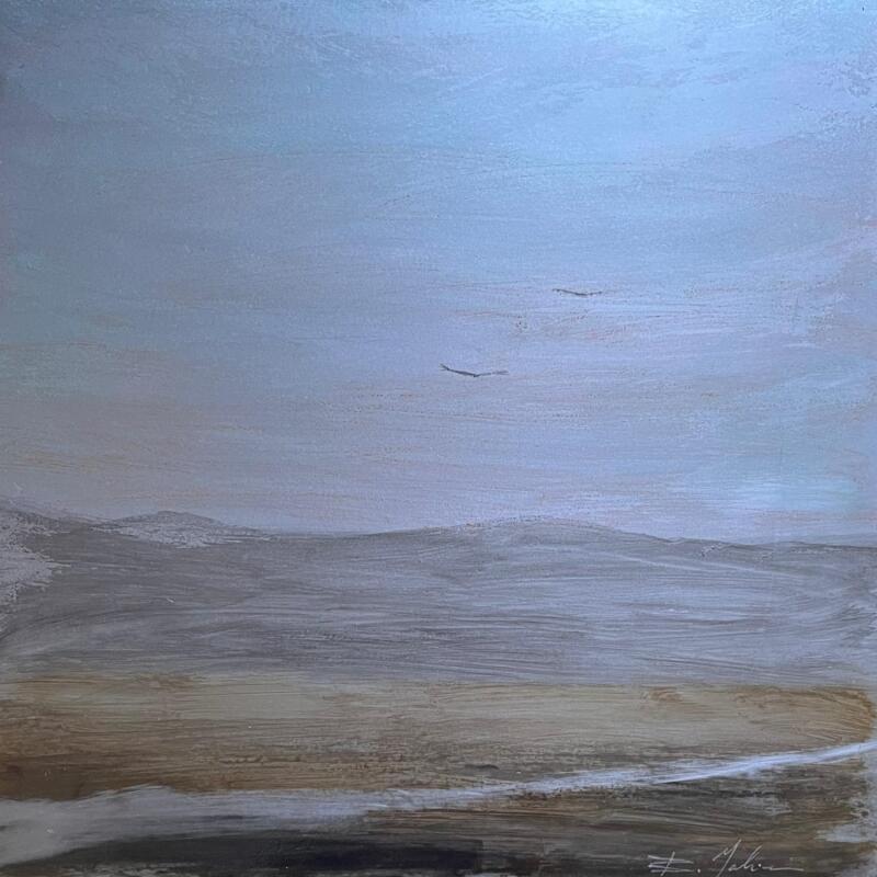 Peinture Vers le mont Aigoual  par Mahieu Bertrand | Tableau Figuratif Paysages Métal