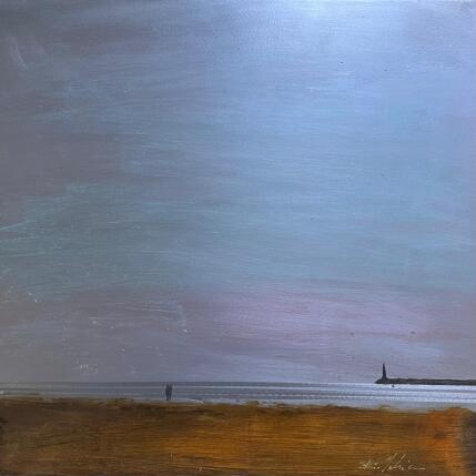 Peinture La jetée  par Mahieu Bertrand | Tableau Figuratif Métal Paysages