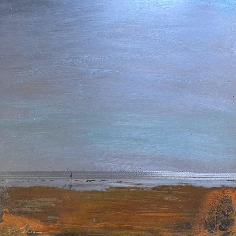 Painting Reflet au Lido by Mahieu Bertrand | Painting Figurative Landscapes Metal