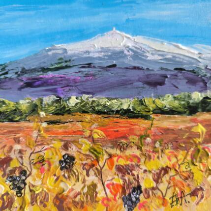 Peinture Côtes du Ventoux. par Rey Ewa | Tableau Figuratif Acrylique Paysages