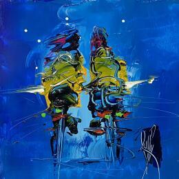 Painting Toi et Moi by Raffin Christian | Painting Figurative Oil Life style