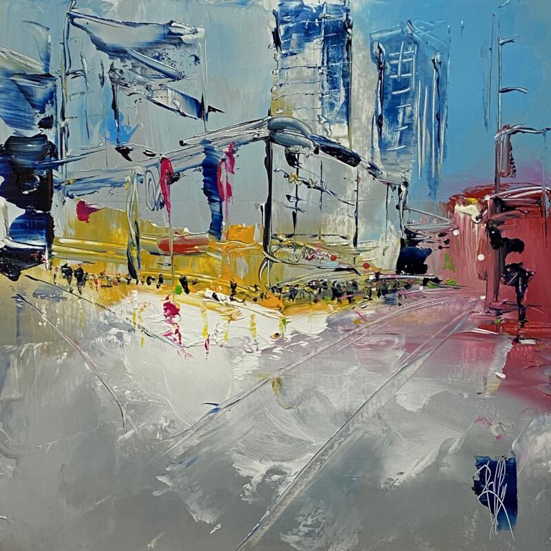 Painting Cité moderne by Raffin Christian | Painting Figurative Urban Oil