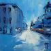 Painting Rue sans fin by Raffin Christian | Painting Figurative Urban Oil