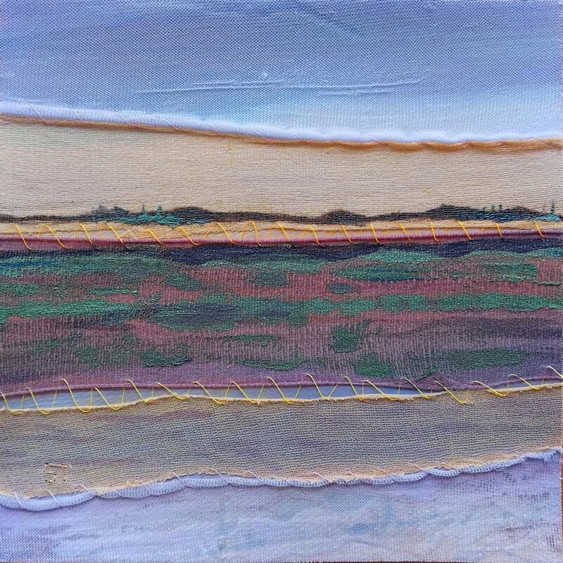 Painting Landes #2 by Settimia Taroux | Painting Impressionism Landscapes Acrylic Textile