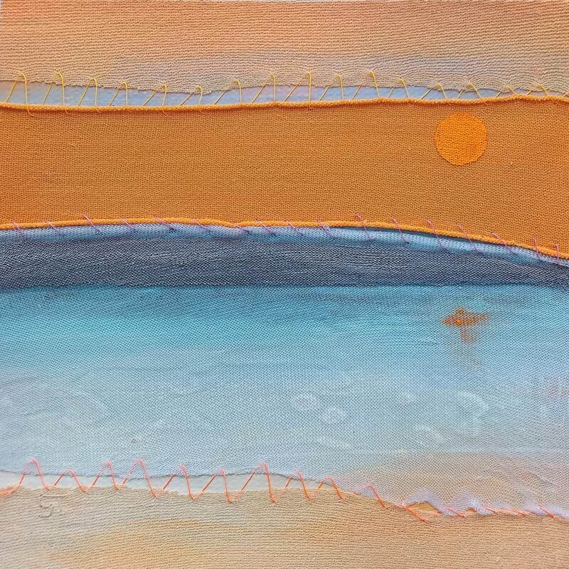 Painting Landes #3 by Settimia Taroux | Painting Figurative Landscapes Acrylic Textile