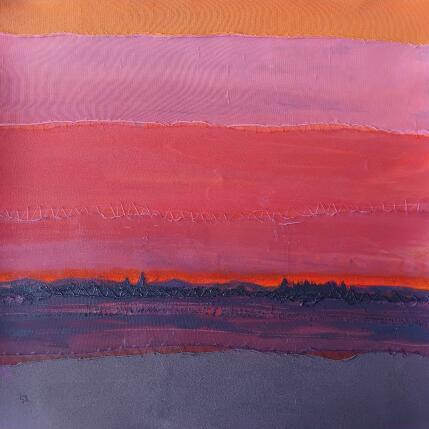 Peinture Crépuscule #4 par Settimia Taroux | Tableau Impressionnisme Acrylique, Textile