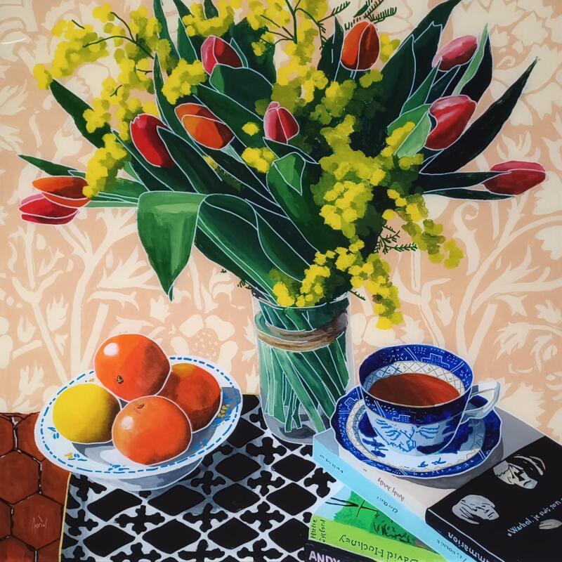 Peinture David et Andy fêtaient différemment la fin de l'hiver par Auriol Philippe | Tableau Figuratif Natures mortes Plexiglas Acrylique Posca