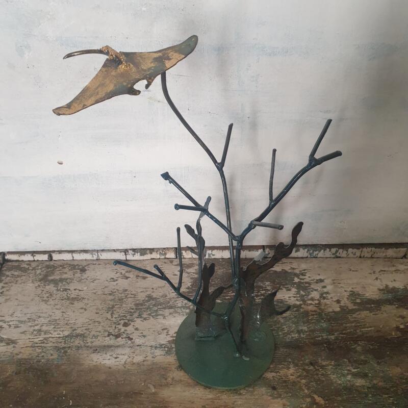 Escultura Raie totémique por Eres Nicolas | Escultura Figurativo Animales Metal