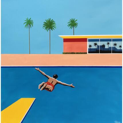 Peinture Before bigger splash par Trevisan Carlo | Tableau Figuratif Huile Architecture, Scènes de vie